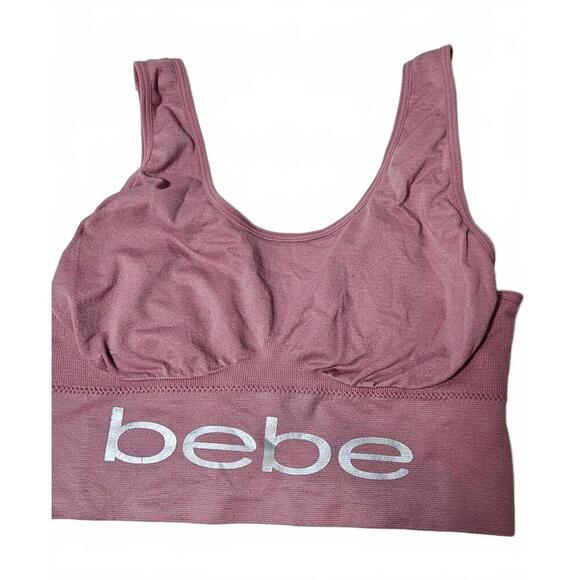 Bebe Women's Comfortable Sports Bra Dusty Rose Size 1X - Picture 2 of 8